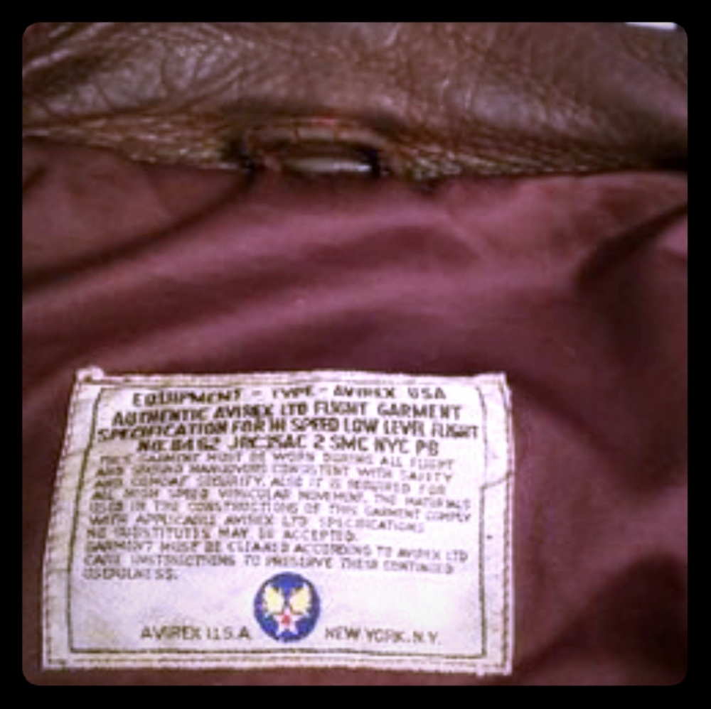 Vintage leather aviator jacket